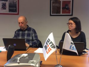 Philippe Leruth (LAREG chair) and Yuklan Wong (EFJ Projects and Policy Officer)